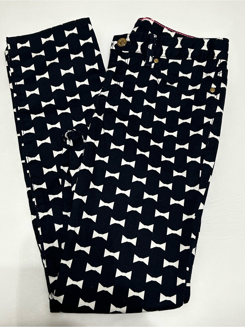 Kate Spade New York x GapKids bow print skinny jeans size (12) girls